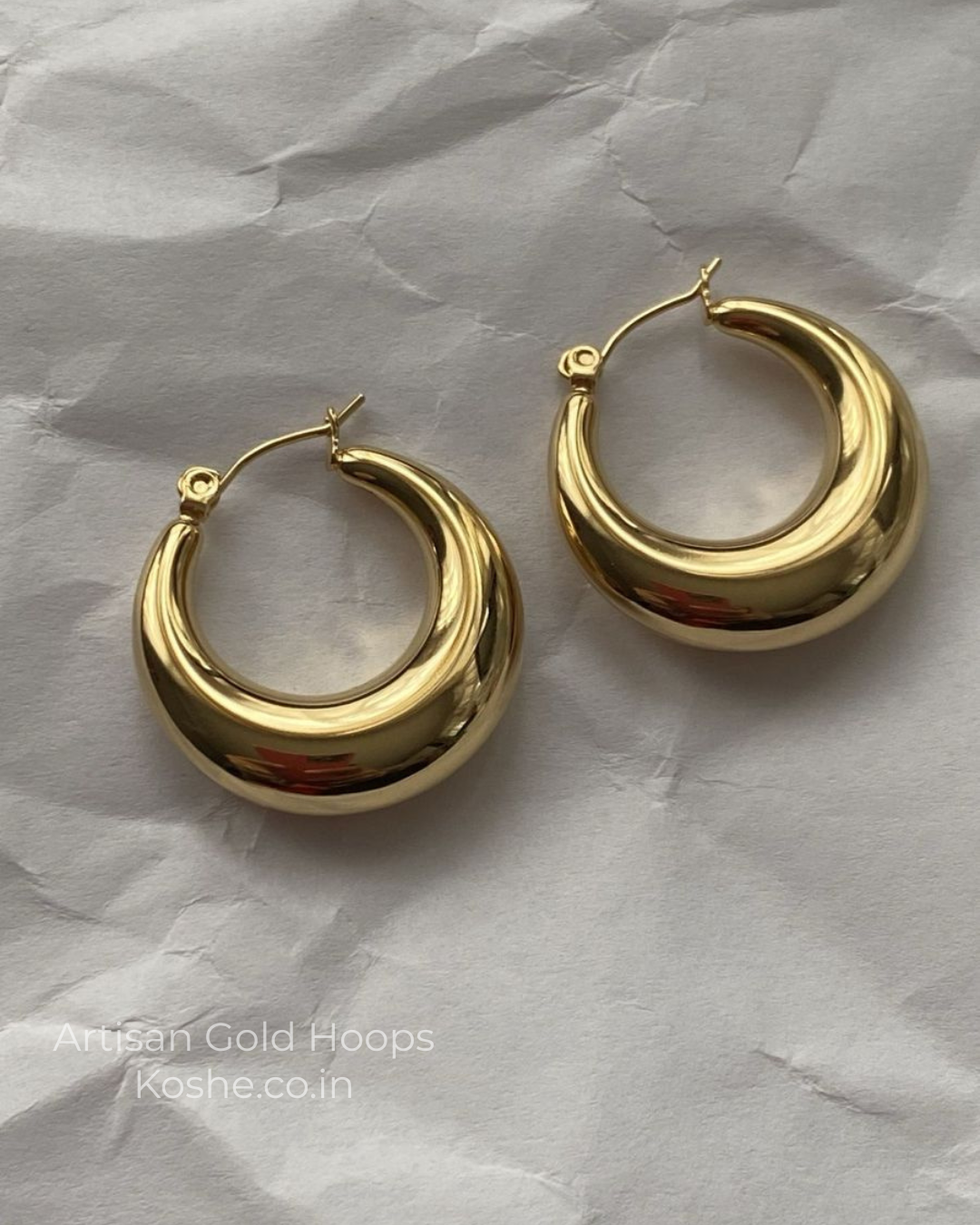 The Artisan Gold Hoops