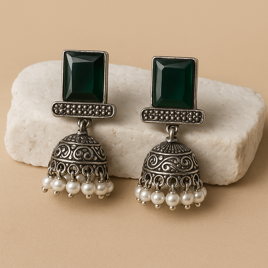 Green Emerald Jhumki