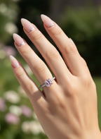 Rosy Shine Solitaire Ring
