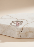 Rosy Shine Solitaire Ring