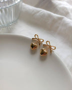 Amour Bow Heart Pendant Set