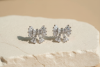 Crystal Gleam Bow Studs