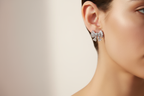 Crystal Gleam Bow Studs