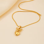 Amour Bow Heart Pendant Set