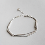 Minimalist Silver Bar Chain