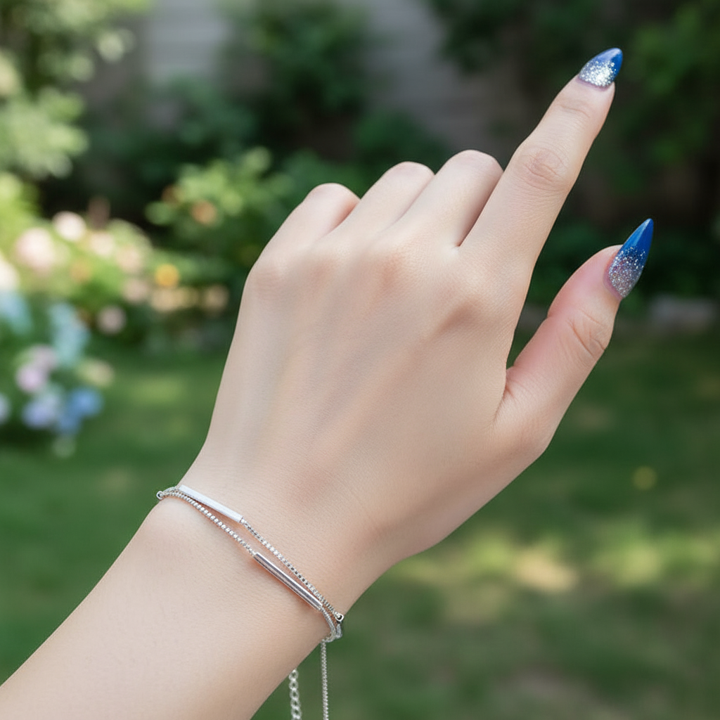 Minimalist Silver Bar Chain