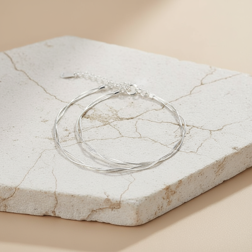 Pure Sterling Silver Twist Bangle