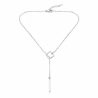 Sterling Silver Geometric Pendant Chain